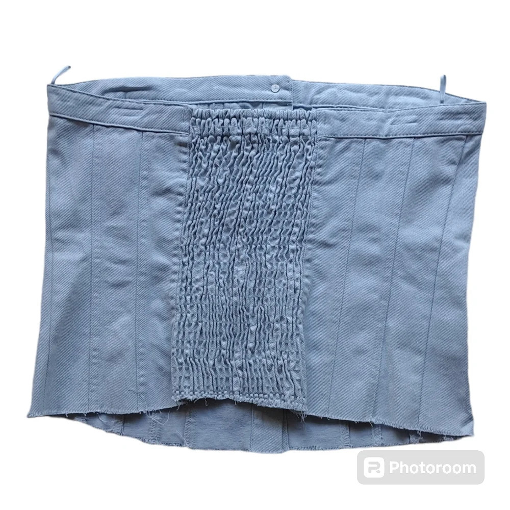 Zara Jean Shimmer Sparkle Tube Top Rouched back with button details - Picture 2 of 11
